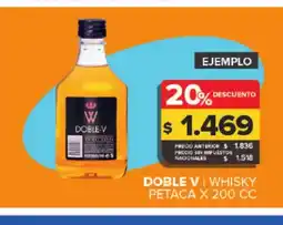 Carrefour DOBLE-V Whisky petaca x200 cc oferta