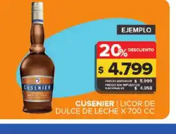 Carrefour CUSENIER Licor de dulce de leche x 700 cc oferta