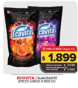 Carrefour ECOVITA Suavizante epico/unico x 900 cc oferta