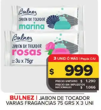 BULNEZ Jabon de tocador varias fragancias