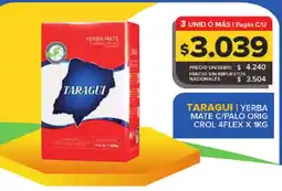 Carrefour TARAGUI Yerba mate c/palo orig crol oferta