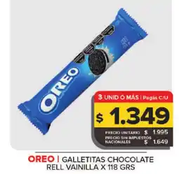 Carrefour OREO Galletitas chocolate rell vainilla oferta