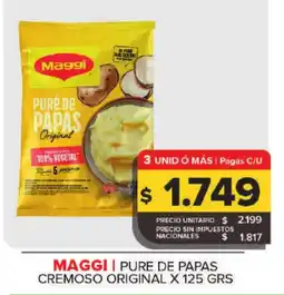 Carrefour MAGGI Pure de papas cremoso original oferta