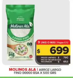 Carrefour MOLINOS ALA Arroz largo fino 00000 bsa oferta
