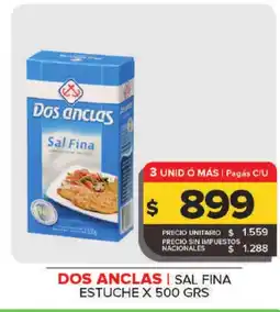 Carrefour DOS ANCLAS Sal fina estuche oferta