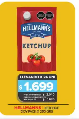 Carrefour HELLMANNS Ketchup oferta