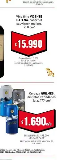 Cooperativa Obrera Vicente - vino tinto cabernet sauvignon malbec oferta