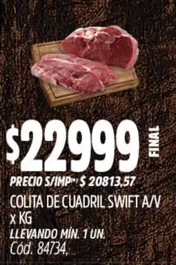 Supermercados Yaguar Colita de cuadril swift a/v oferta