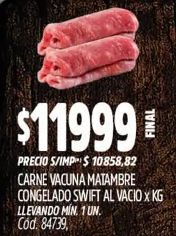 Supermercados Yaguar Carne vacuna matambre congelado swift al vacio oferta