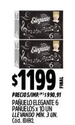Supermercados Yaguar Elegante pañuelo 6 pañuelos oferta