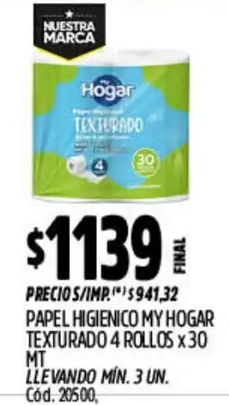 Supermercados Yaguar Hogar papel higienico my hogar texturado oferta