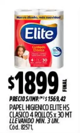 Supermercados Yaguar Elite papel higienico elite hs clasico oferta