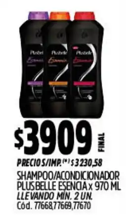 Supermercados Yaguar Plubelle shampoo/condicionador plus belle esencia oferta
