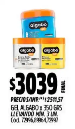 Supermercados Yaguar Algabo gel de ducha oferta