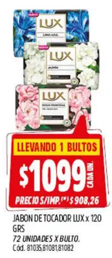 Supermercados Yaguar Lux jabon de tocador oferta
