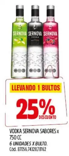 Supermercados Yaguar Sernova vodka sabores oferta