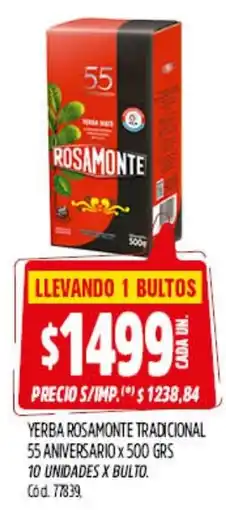 Supermercados Yaguar Rosamonte yerba rosamonte tradicional oferta