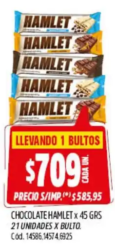 Supermercados Yaguar Hamlet chocolate oferta