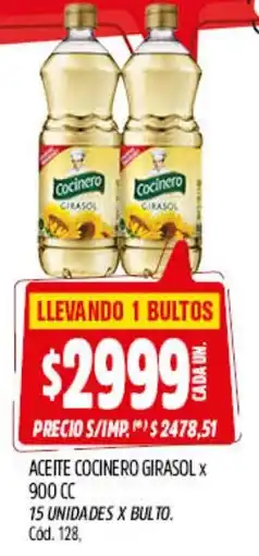 Supermercados Yaguar Cocinero aceite girasol oferta