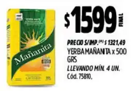 Supermercados Yaguar Mañanita yerba mate oferta