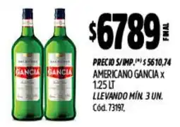 Supermercados Yaguar Gancia americano oferta