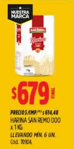 Supermercados Yaguar Marina harina san remo 000 oferta