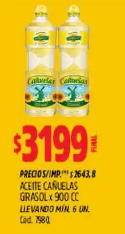 Supermercados Yaguar Cañuelas aceite cañuelas girasol oferta