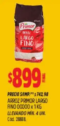 Supermercados Yaguar Primor arroz largo fino oferta