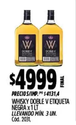 Supermercados Yaguar Whisky doble v etiqueta negra oferta