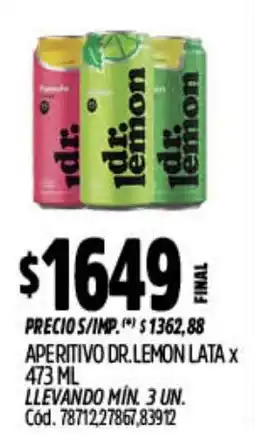 Supermercados Yaguar Dr. lemon apetitivo lata oferta