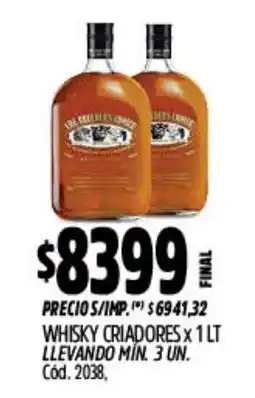 Supermercados Yaguar The brethren's choice whisky criadores oferta