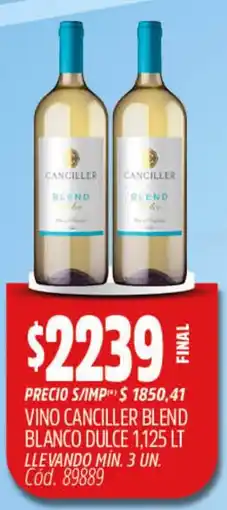 Supermercados Yaguar Canciller vino blend blanco dulce oferta