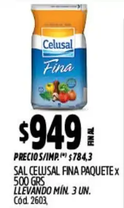 Supermercados Yaguar Celusal sal fina oferta