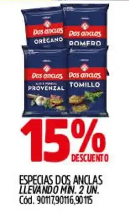 Supermercados Yaguar Dos anclas especias oferta