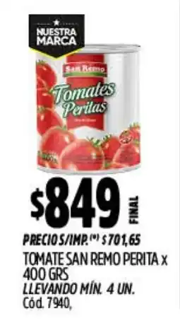 Supermercados Yaguar San remo tomates peritas oferta