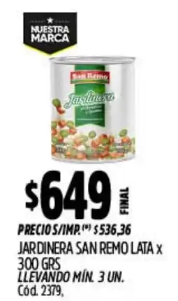 Supermercados Yaguar San remo jardinera oferta