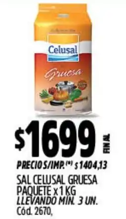 Supermercados Yaguar Celusal sal celusal gruesa paquete oferta