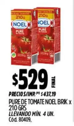 Supermercados Yaguar Noel pure de tomate oferta