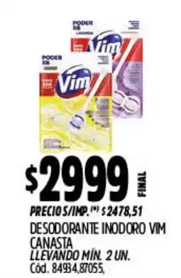 Supermercados Yaguar Vim desodorante inodoro canasta oferta