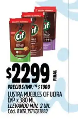 Supermercados Yaguar Cif lustra muebles ultra oferta