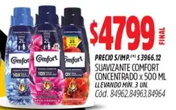 Supermercados Yaguar Comfort suavizante concentrado oferta