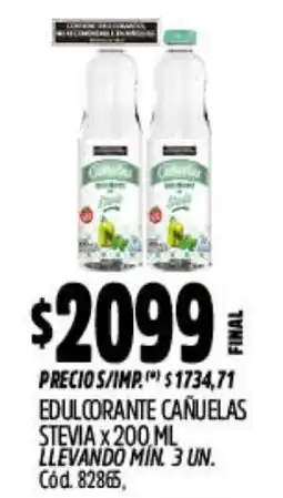 Supermercados Yaguar Cañuelas edulcorante stevia oferta