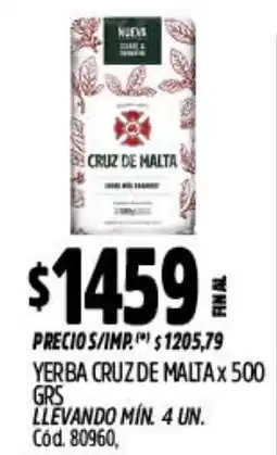 Supermercados Yaguar Cruz de Malta yerba oferta