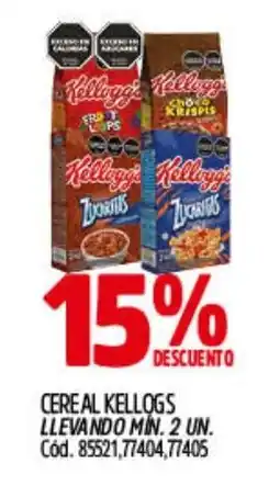 Supermercados Yaguar Kellogg's cereal oferta