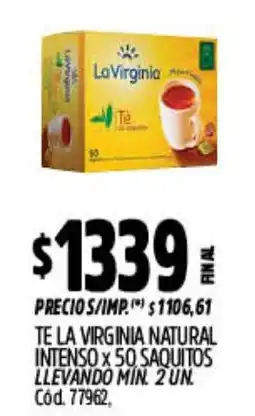 Supermercados Yaguar La virginia te la virginia natural intenso oferta
