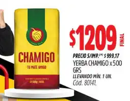 Supermercados Yaguar Chamigo yerba mate oferta
