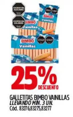 Supermercados Yaguar Bimbo galletitas vainillas oferta