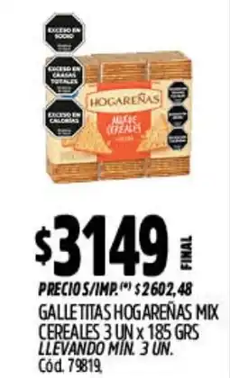 Supermercados Yaguar Hogareñas galletitas mix cereales oferta