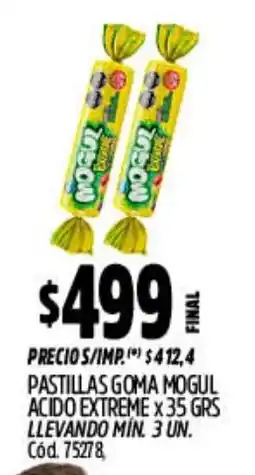 Supermercados Yaguar Mogul pastillas goma acido extreme oferta