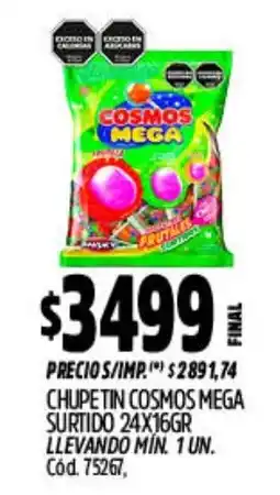 Supermercados Yaguar Cosmos mega chupetin surtido oferta